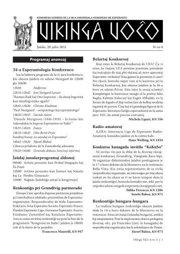 Programaj anoncoj 34-a Esperantologia Konferenco Ĵaŭdaj ...