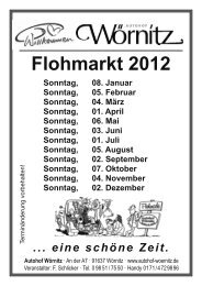 Termine Flohmarkt 2012 - Autohof Wörnitz