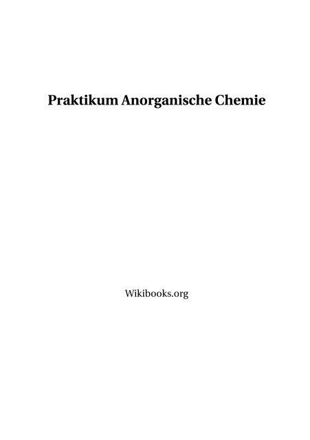 Praktikum Anorganische Chemie - wikimedia.org