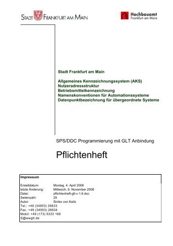 Pflichtenheft GLT - Energiemanagement.stadt-frankfurt.de - Frankfurt ...