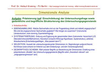 Dimensionale Analyse Dimensionale Analyse - Userpage