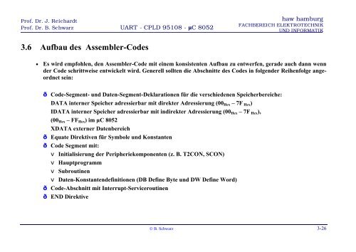 3. Übersicht zum µC 8052 - No official entry point - HAW Hamburg