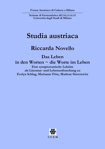 Studia austriaca - Università degli Studi di Milano