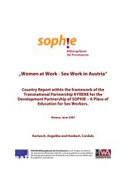 „Women at Work - Sex Work in Austria“ - SOPHIE-BildungsRaum