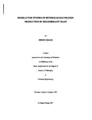 bioreactor studies of heterologous protein production by ...