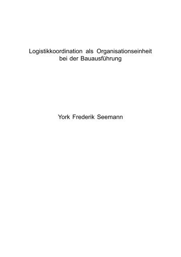 Logistikkoordination als Organisationseinheit bei ... - Verlag-mainz.de