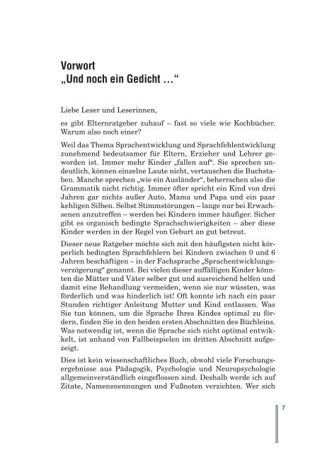 Vorwort „Und noch ein Gedicht ...“ - Verlag Modernes Lernen