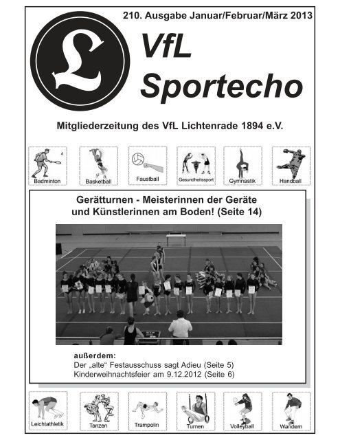 VfL Sportecho 210. Ausgabe Januar/Februar/März - VfL Lichtenrade