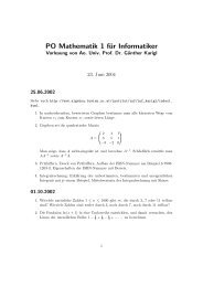 PO Mathematik 1 für Informatiker - VoWi