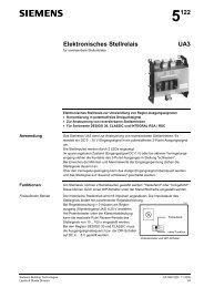 5122 Elektronisches Stellrelais UA3 - Siemens Schweiz AG