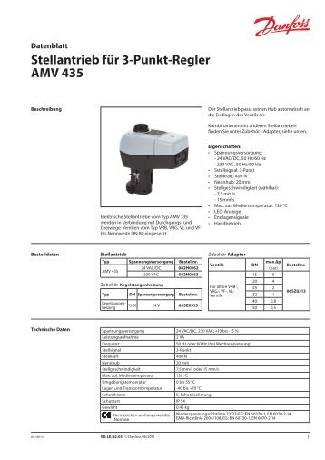 Stellantrieb für 3-Punkt-Regler AMV 435
