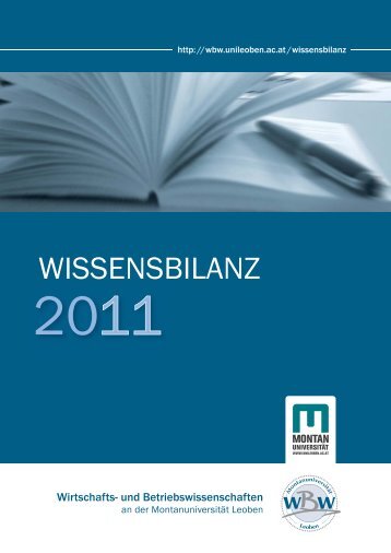 WISSENSBILANZ - WBW - Montanuniversität Leoben