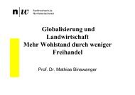 Globalisierung und Landwirtschaft Mehr Wohlstand durch weniger ...