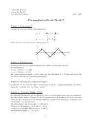 ¨Ubungsaufgaben für die Physik II - Uni Rostock - Universität Rostock