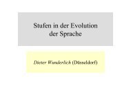 Stufen in der Evolution der Sprache