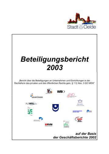 Beteiligungsbericht 2003 auf der Basis der Geschäftsberichte 2002