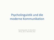 Psycholinguistik und die moderne Kommunikation