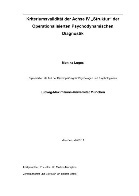 Diplomarbeit Monika Loges - Helios Kliniken