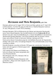Hermann und Meta Benjamin, geb. Lion - Suderburg - Online