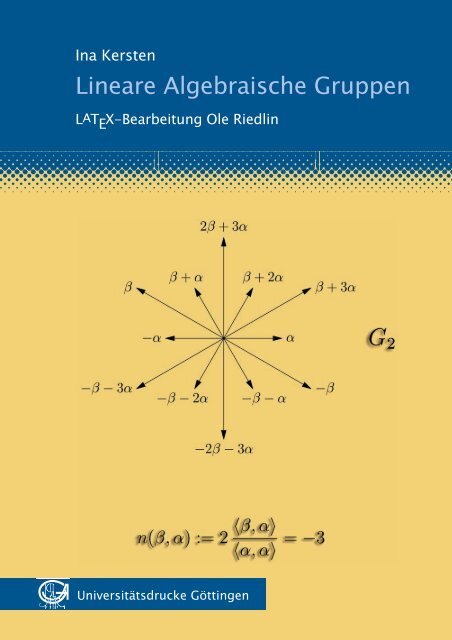 Lineare algebraische Gruppen - GWDG