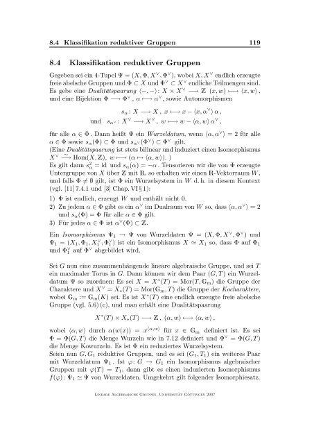 Lineare algebraische Gruppen - GWDG