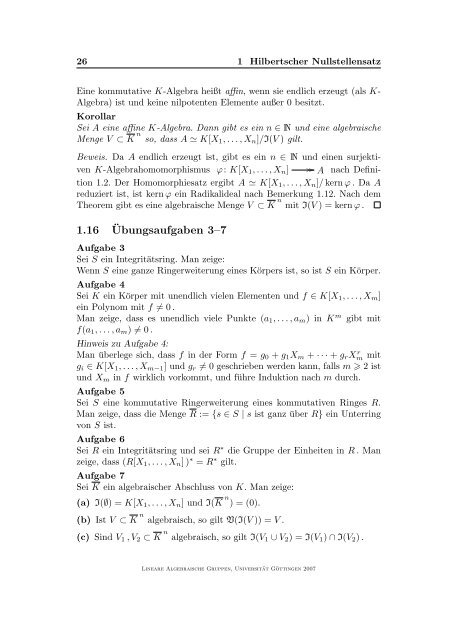 Lineare algebraische Gruppen - GWDG