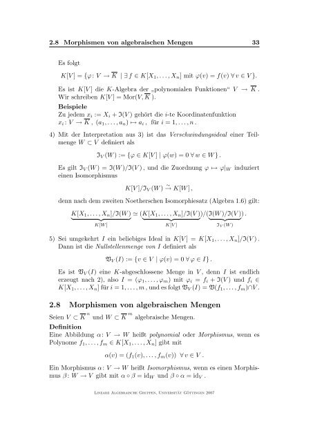 Lineare algebraische Gruppen - GWDG