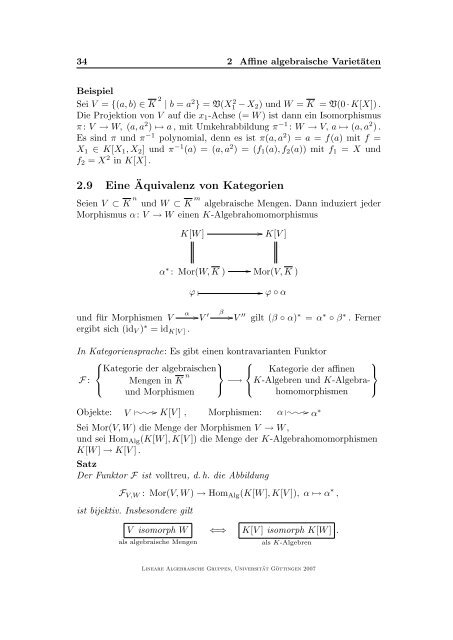 Lineare algebraische Gruppen - GWDG