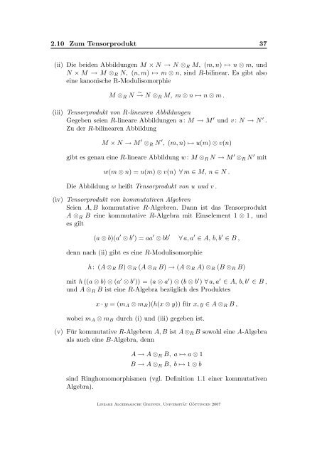 Lineare algebraische Gruppen - GWDG