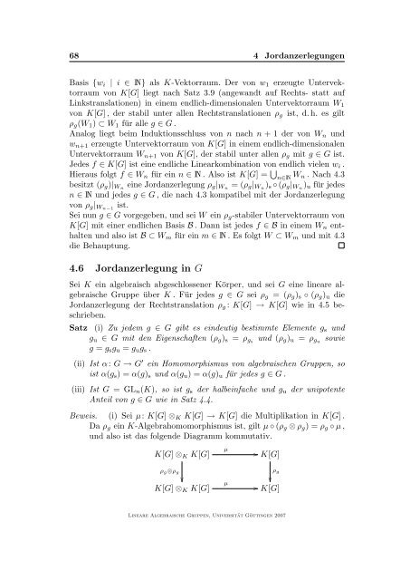 Lineare algebraische Gruppen - GWDG