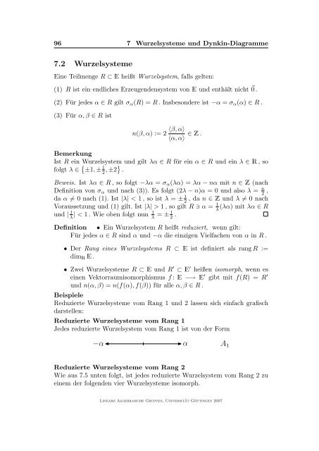 Lineare algebraische Gruppen - GWDG