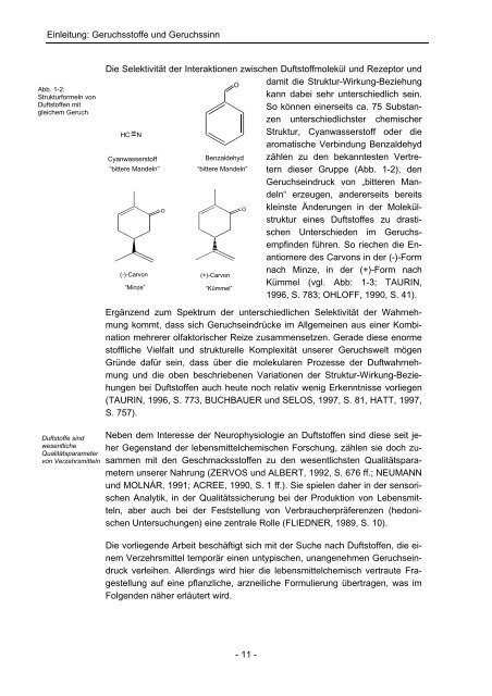 Untersuchung der Ursachen von Aromaveränderungen an einem ...