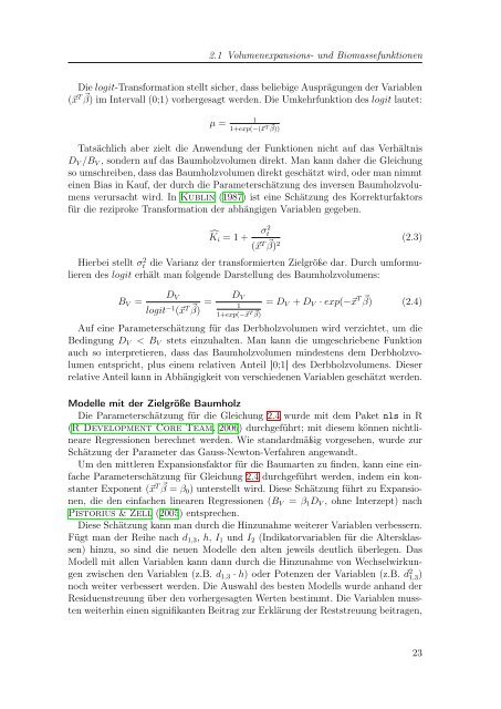 Methoden für die Ermittlung, Modellierung und Prognose der ...