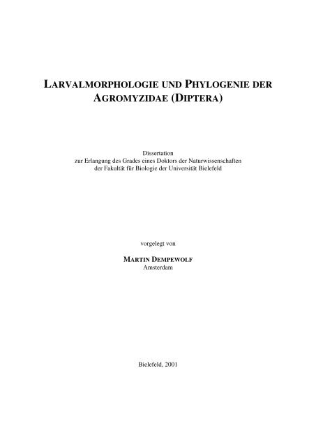 larvalmorphologie und phylogenie der agromyzidae (diptera)