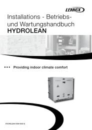 HYDROLEAN Installations - Betriebs- und ... - Lennox