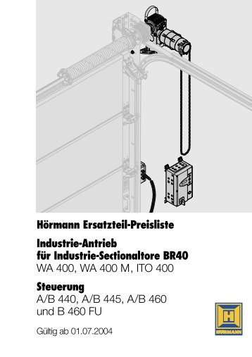Hörmann Ersatzteil-Preisliste Industrie-Antrieb für Industrie ...