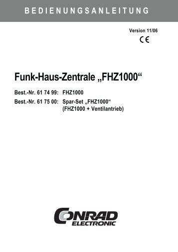 Funk-Haus-Zentrale „FHZ1000“ - Produktinfo.conrad.com
