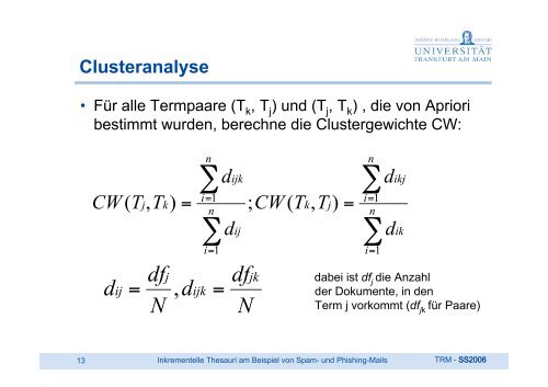 Inkrementelle Thesauri am Beispiel von Spam- und ... - Wiki of UNI.LU