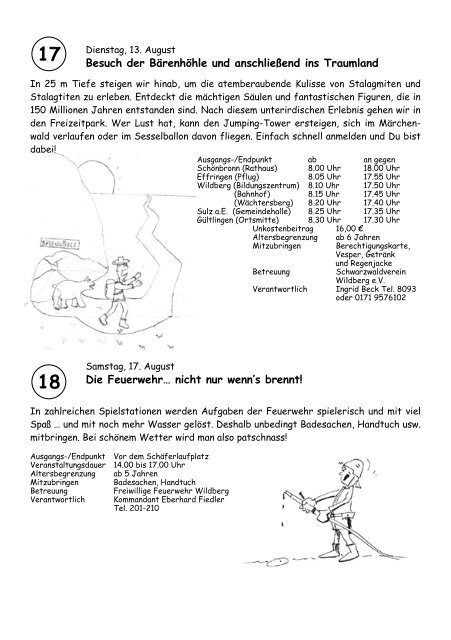 Sommerferienprogramm (pdf) - Wildberg