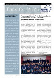 Ausgabe 08.2009 - Fakultät für Wirtschaftswissenschaften ...