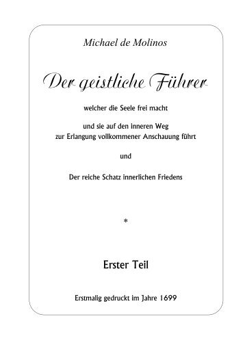 Der geistliche Führer, Heft 1 (PDF) - Herz-Verlag