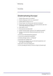 Direktmarketing-Konzept - Marketing - Managertool