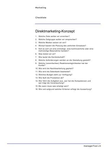 Direktmarketing-Konzept - Marketing - Managertool