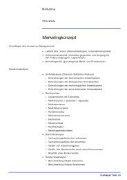 Marketingkonzept - Marketing - Managertool