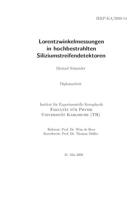 Titel des Textes - Institut für Experimentelle Kernphysik