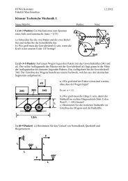 Klausur Technische Mechanik 1