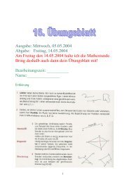 Aufgabenzettel - Lehrstuhl Informatik 1