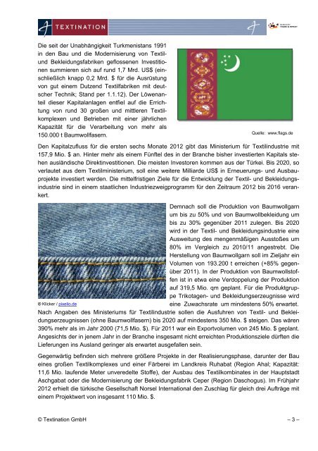 Turkmenistan baut seine Textilindustrie weiter aus - Textination