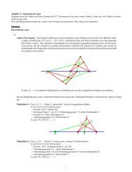 Aufgabe 11. Harmonische Lage. Gegeben seien drei Punkte ... - M10