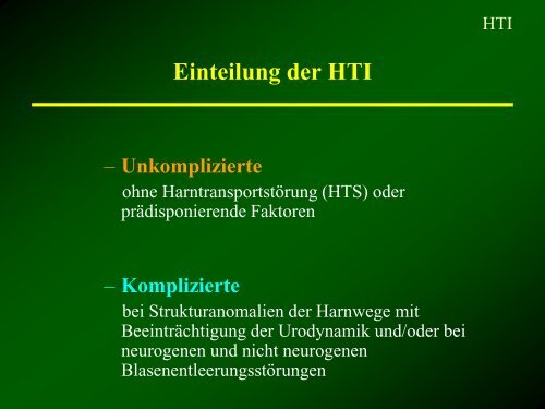 Harntraktinfektionen (HTI)